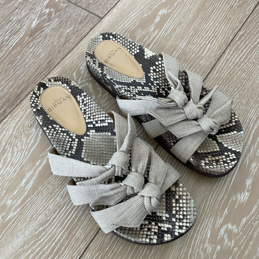 Alexander Birman snakeskin sandals